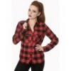 Top Banned Clothing No Boundries Shirt Rouge Check