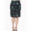 Jupe Banned Clothing Proud Peacock Pencil Skirt Night/Bleu