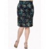 Jupe Banned Clothing Proud Peacock Pencil Skirt Night/Bleu