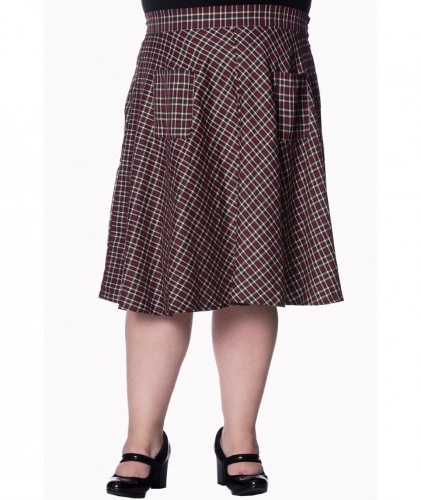 Jupe Banned Clothing Apple Of My Eye Skirt Rouge/Noir