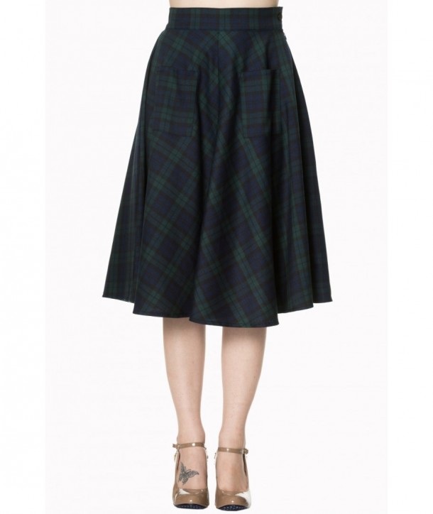 Jupe Banned Clothing Apple Of My Eye Skirt Vert/Bleu