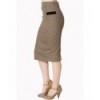 Jupe Banned Clothing Lady Luck Pencil Skirt Marron