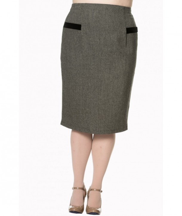 Jupe Banned Clothing Lady Luck Pencil Skirt Noir