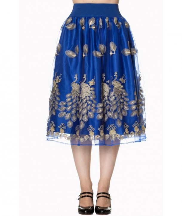 Jupe Banned Clothing Moonlight Escape Skirt Bleu