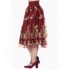 Jupe Banned Clothing Moonlight Escape Skirt Bordeaux