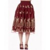 Jupe Banned Clothing Moonlight Escape Skirt Bordeaux