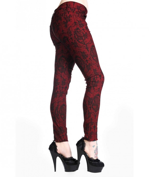 Pantalon Banned Clothing Cross Cameo Burgundy