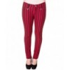 Pantalon Banned Clothing Stripe Skinny Jeans Rouge