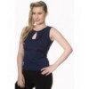 Top Banned Clothing Basic Instinct Top Night/Bleu