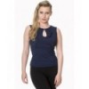 Top Banned Clothing Basic Instinct Top Night/Bleu