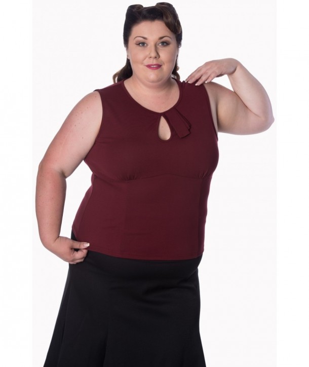 Top Banned Clothing Basic Instinct Top Bordeaux
