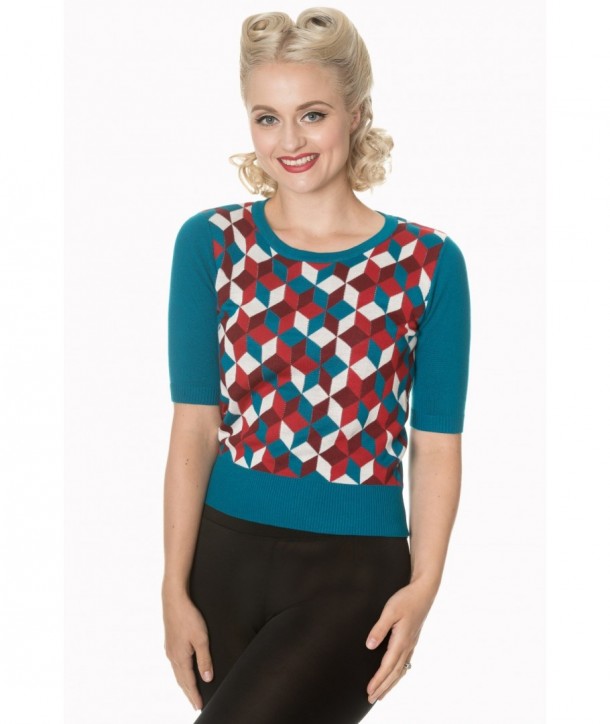 Top Banned Clothing Retro Cube Turquoise