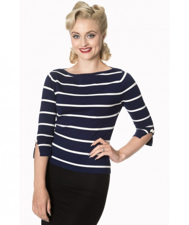 Top Banned Clothing Stripes Please! Knit Jumper Bleu