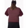 Top Banned Clothing Charming Heart Knit Top Bordeaux