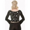 Top Banned Clothing Purrrrfect Kitty Flare Sleeve Top Noir