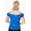 Top Banned Clothing Romance Lives Off Shoulder Top Bleu