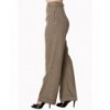 Pantalon Banned Clothing Lady Luck Wide Leg Trouser Marron