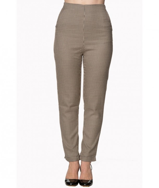 Pantalon Banned Clothing Swept Off Her Feet Slim Leg Trouser Marron