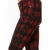 Pantalon Banned Clothing Escaping Darkness Tartin Skinny Trouser Rouge Check