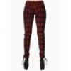 Pantalon Banned Clothing Escaping Darkness Tartin Skinny Trouser Rouge Check