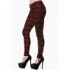 Pantalon Banned Clothing Escaping Darkness Tartin Skinny Trouser Rouge Check