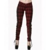 Pantalon Banned Clothing Escaping Darkness Tartin Skinny Trouser Rouge Check