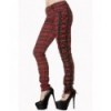 Pantalon Banned Clothing Boldy Beautiful Tartin Non Stretch Trouser Rouge Tartan