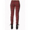 Pantalon Banned Clothing Boldy Beautiful Tartin Non Stretch Trouser Rouge Tartan