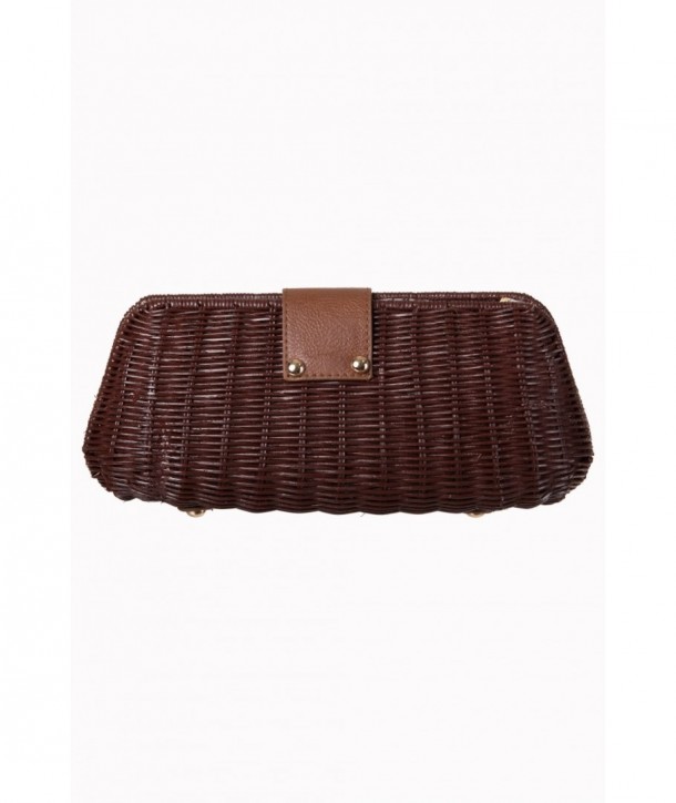 Sac Banned Clothing Lizzie Clutch Bag Marron