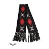 Echarpe Queen Of Darkness Gothique Black Scarf, Large Red & White Plaid