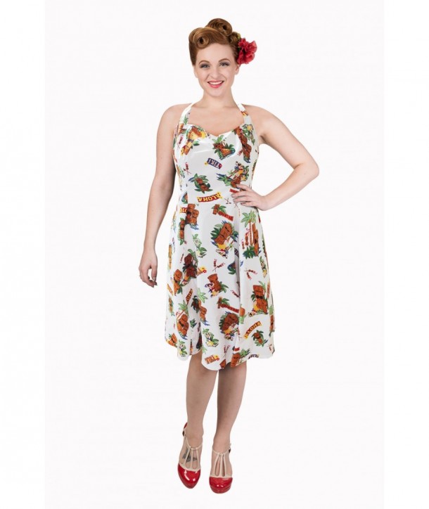 Robe Banned Clothing Dreamer Halterneck Dress Blanc