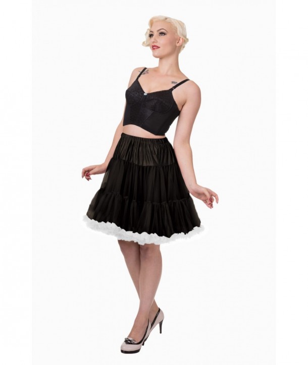 Tutu Banned Clothing Wild Fire Petticoat Noir/Blanc