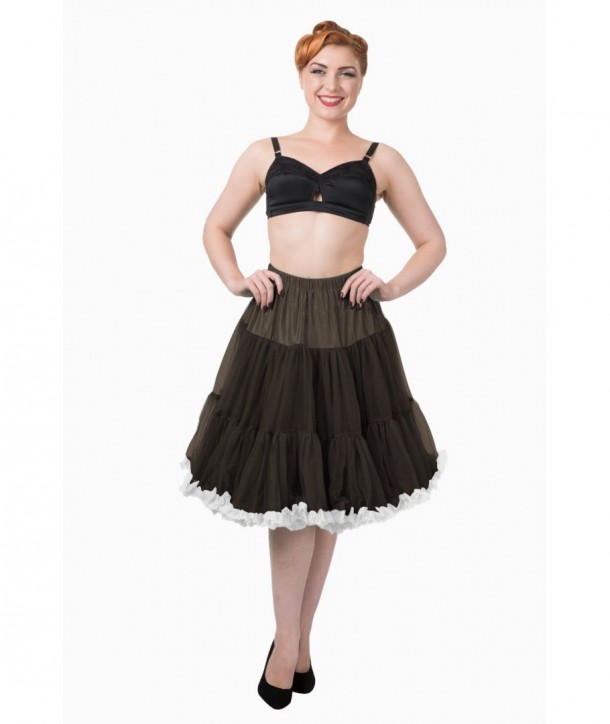 Tutu Banned Clothing Bright Lights Petticoat Noir/Blanc