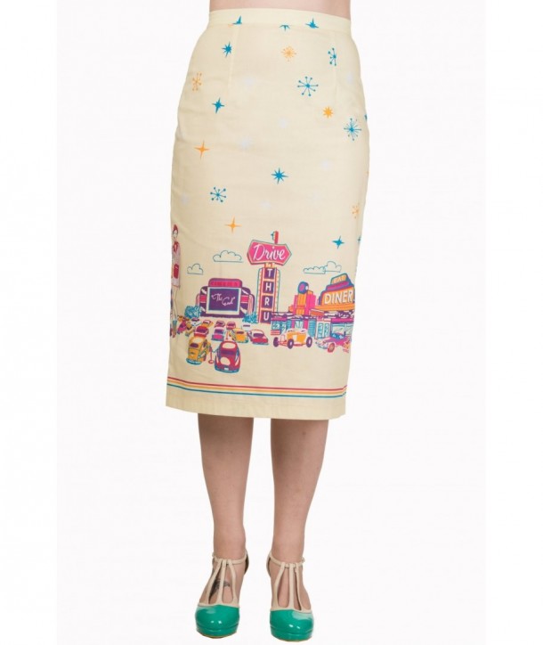 Jupe Banned Clothing Hold Tight Pencil Skirt Custard