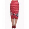 Jupe Banned Clothing Empower Pencil Skirt Rouge