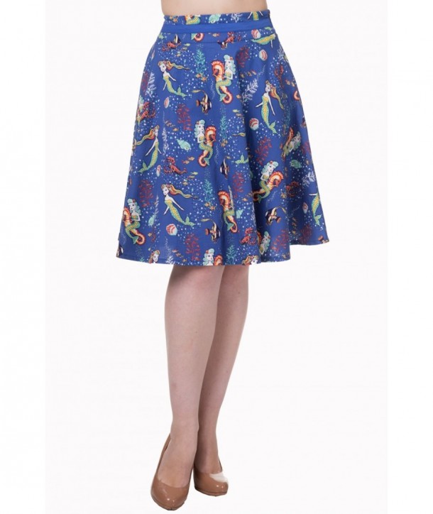 Jupe Banned Clothing Made Of Wonder Midi Skirt Bleu