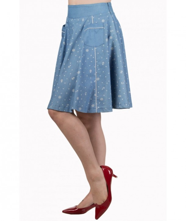 Jupe Banned Clothing Sweet Talker Skirt Alaska Bleu