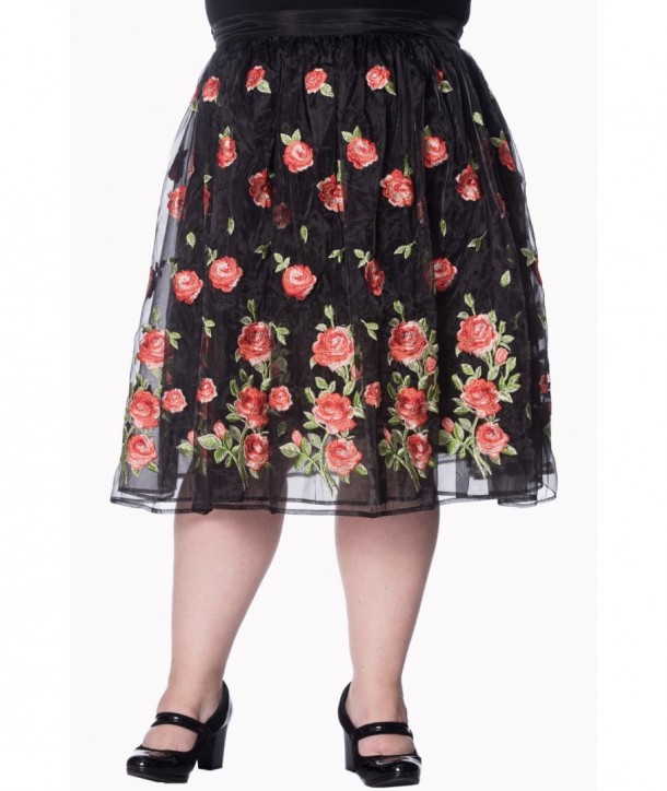 Jupe Banned Clothing Dark Moon Skirt Plus Noir