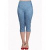 Pantalon Banned Clothing Sweet Talker Capri Trousers Alaska Bleu