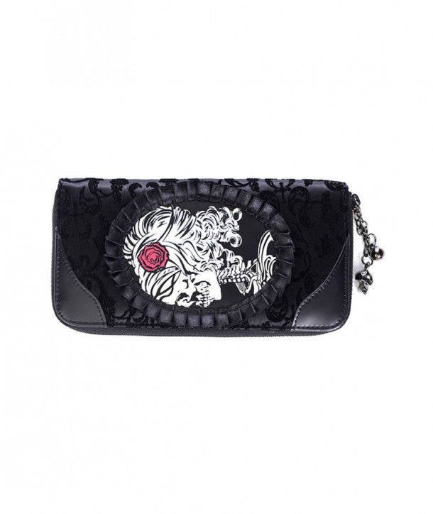 Porte Monnaie Banned Clothing Ivy Noir Cameo Lady
