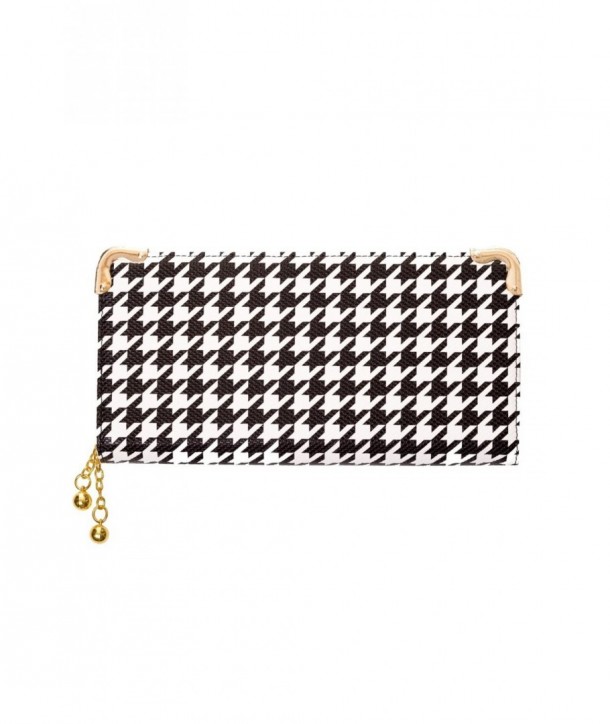 Porte Monnaie Banned Clothing Dog Tooth Wallet Noir/Blanc