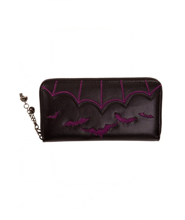 Porte Monnaie Banned Clothing Salem Wallet Noir/Violet