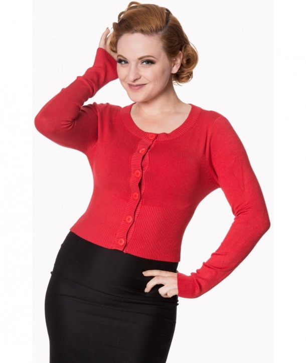 Cardigan Banned Clothing Dolly Red