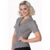 Chemise Blouse Banned Clothing Ditsy Daisy Navy
