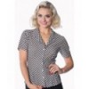 Chemise Blouse Banned Clothing Ditsy Daisy Navy