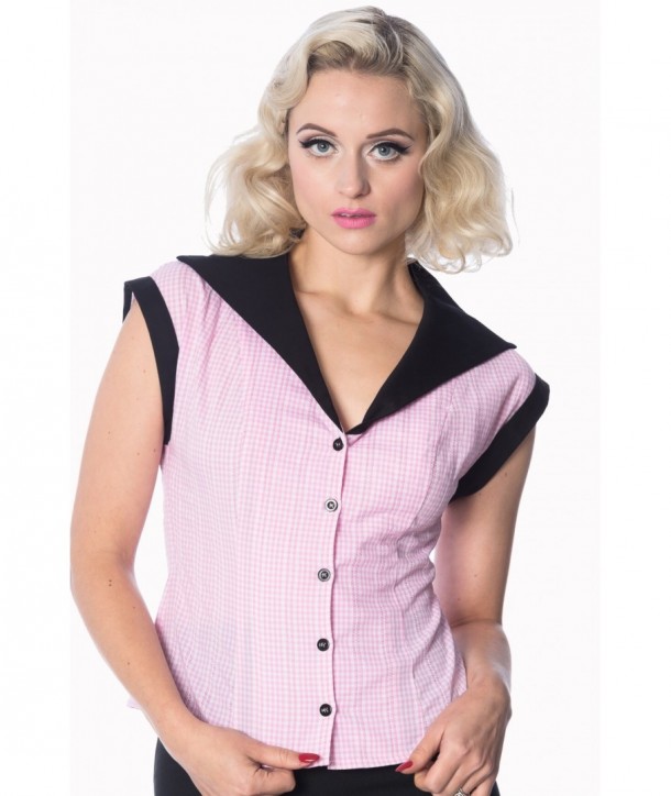 Chemise Blouse Banned Clothing Grease Gingham