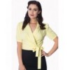 Chemise Blouse Banned Clothing Happy Days Wrap Yellow