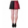 Jupe Banned Clothing Tartan Buckle Mini Red