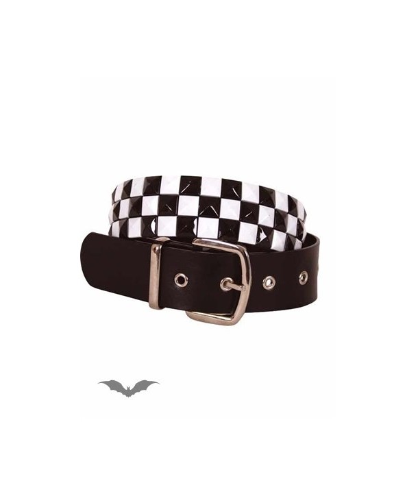 Ceinture Queen Of Darkness Gothique 3 Row Chessboard Pattern Belt