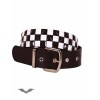 Ceinture Queen Of Darkness Gothique 3 Row Chessboard Pattern Belt